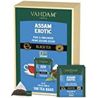 VAHADM- Assam Té Negro Exótico- 100 Count - RICH &amp- MALTY | Bolsitas De Té Assam | Bolsitas De Té Negro 100 Count…